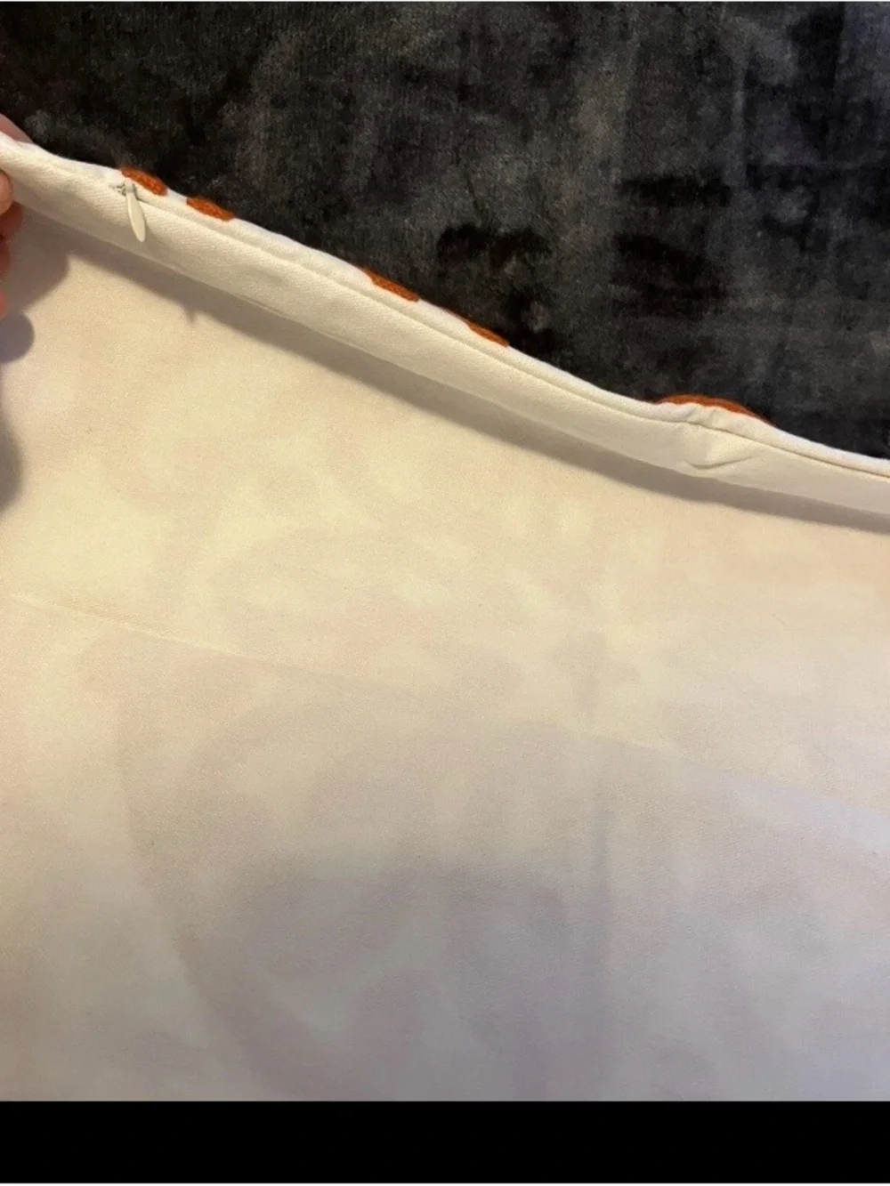 Orange and beige Decorative Accent Pillow Cover